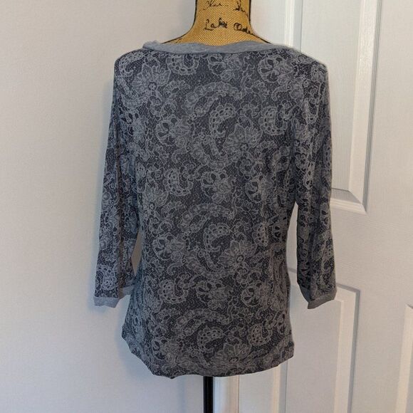 Grey 3/4 sleeve top - Picture 3 of 4